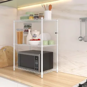 TUNEHOME Kitchen Cabinet -3 Shelf (White)